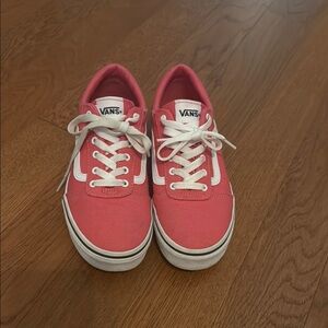 Kids Vans Pink and White Sneakers size 4